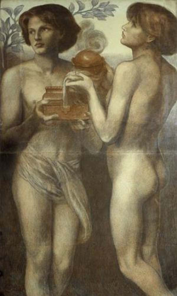 La Bella Mano, ca1877 by Dante Gabriel Rossetti, English Pre-Raphaelite Painter,16x12"(A3) Poster Print