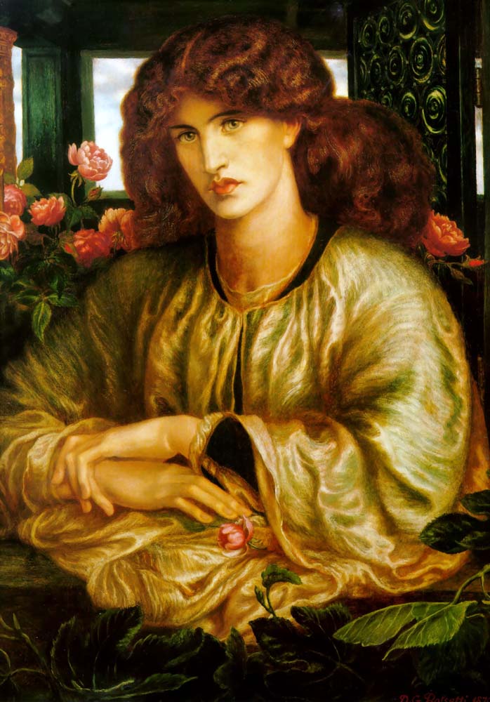 La Donna Della Finestra, 1879 by Dante Gabriel Rossetti, pre-Raphaelite artist, 16x12