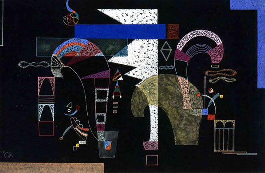 La Forme Blanche - Wassily Kandinsky -1939 by Wassily Kandinsky, 12x8"(A4) Poster Print