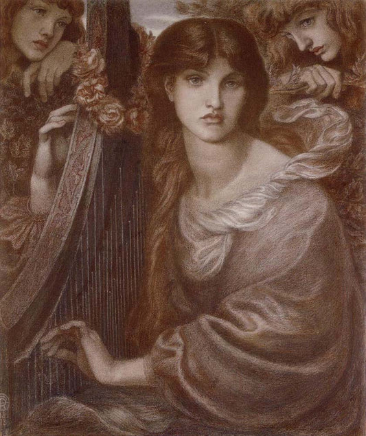 La Ghirlandata, 1873 by Dante Gabriel Rossetti, English Pre-Raphaelite Painter,16x12"(A3) Poster Print