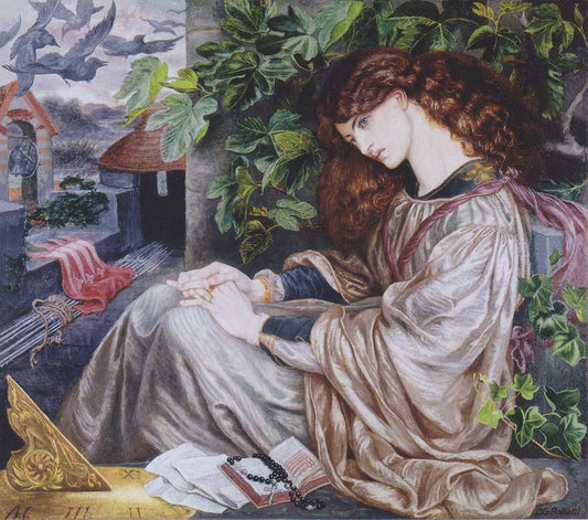 La Pia de Tolomei, 1868-1880 by Dante Gabriel Rossetti, pre-Raphaelite artist, 12x8" (A4) Poster
