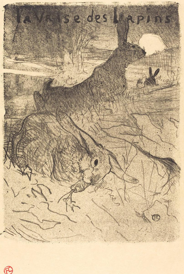 Henri de Toulouse-Lautrec:La valse des lapins,16x12