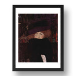 Lady with Hat and Featherboa 1909 by Gustav Klimt, 17x13" Frame