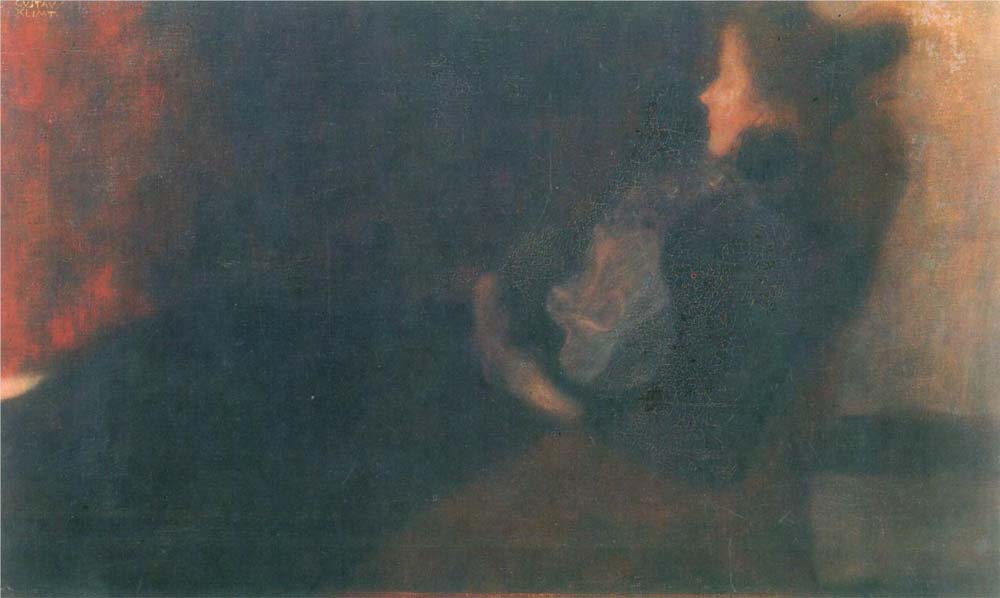 Lady by the Fireplace - Gustav Klimt - 1897, 16x12" (A3) Poster Print