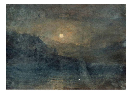 Lake Brientz by Moonlight, 1802 by John Mallord William Turner RA, 12x8"(A4) Poster