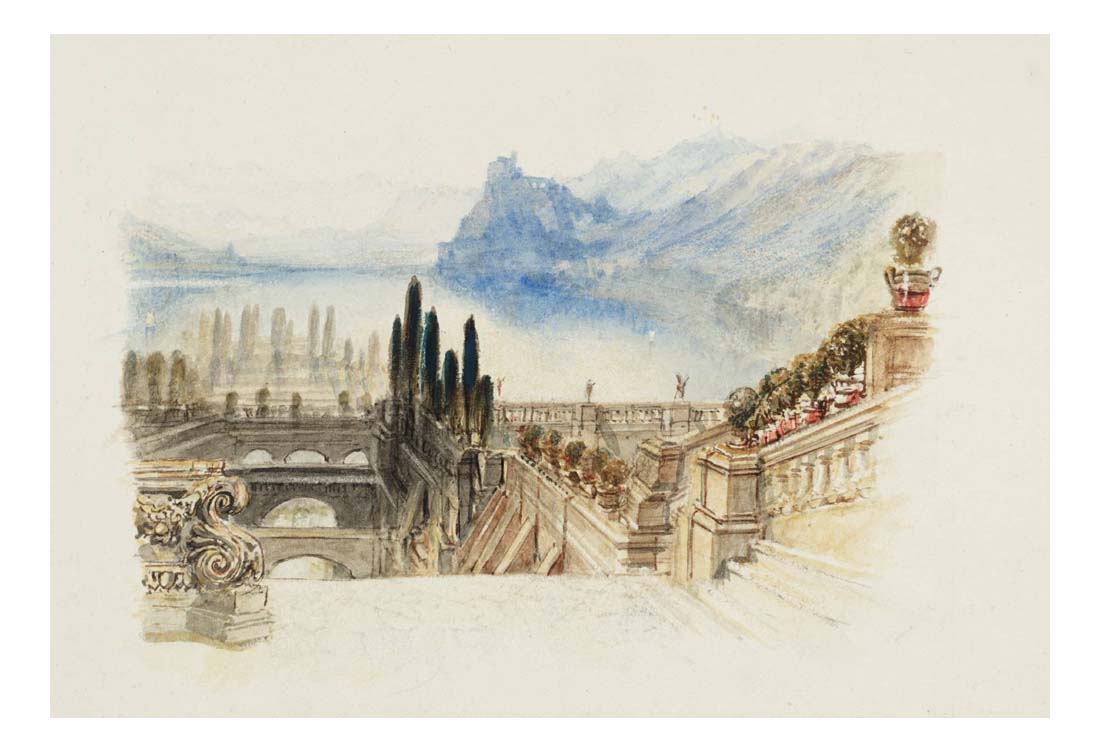 Lake of Como, II (A Farewell), for Rogers's 'Italy', 1826-27 by John Mallord William Turner RA, 12x8"(A4) Poster