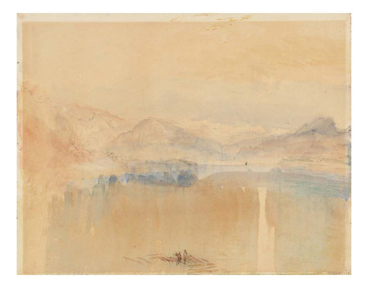 Lake of Lucerne, Looking from Kussnacht towards the Bernese Alps; Mont Pilatus on the Right, Dark against the Sunset, 1841 by John Mallord William Turner RA