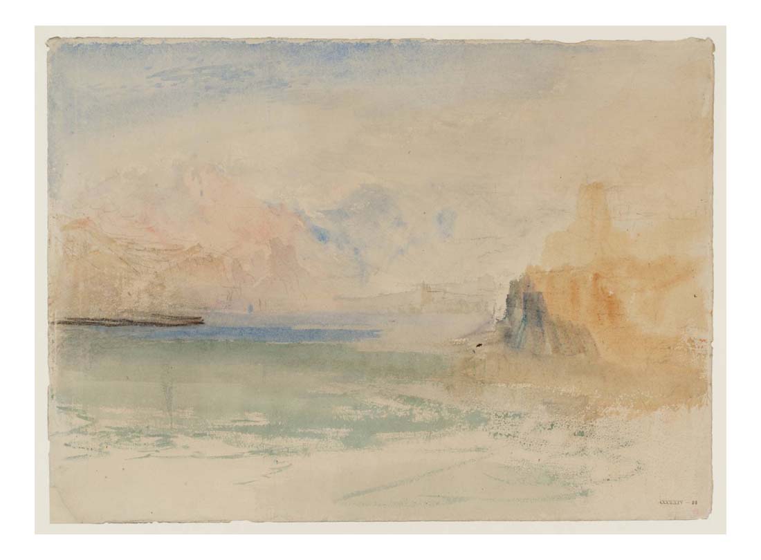 Lake, with Mountains, 1830 by John Mallord William Turner RA, 12x8"(A4) Poster