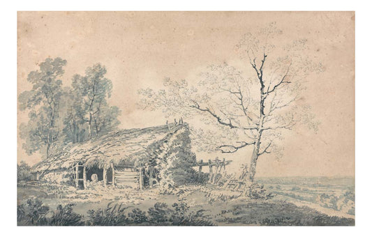 Landscape with Barn, 1795 by John Mallord William Turner RA, 12x8"(A4) Poster