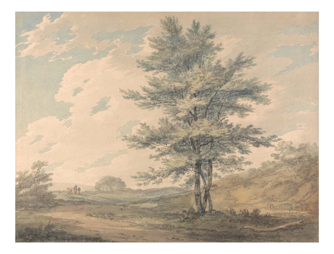 Landscape with Trees and Figures, 1795 by John Mallord William Turner RA, 12x8"(A4) Poster