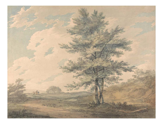 Landscape with Trees and Figures, 1795 by John Mallord William Turner RA, 12x8"(A4) Poster
