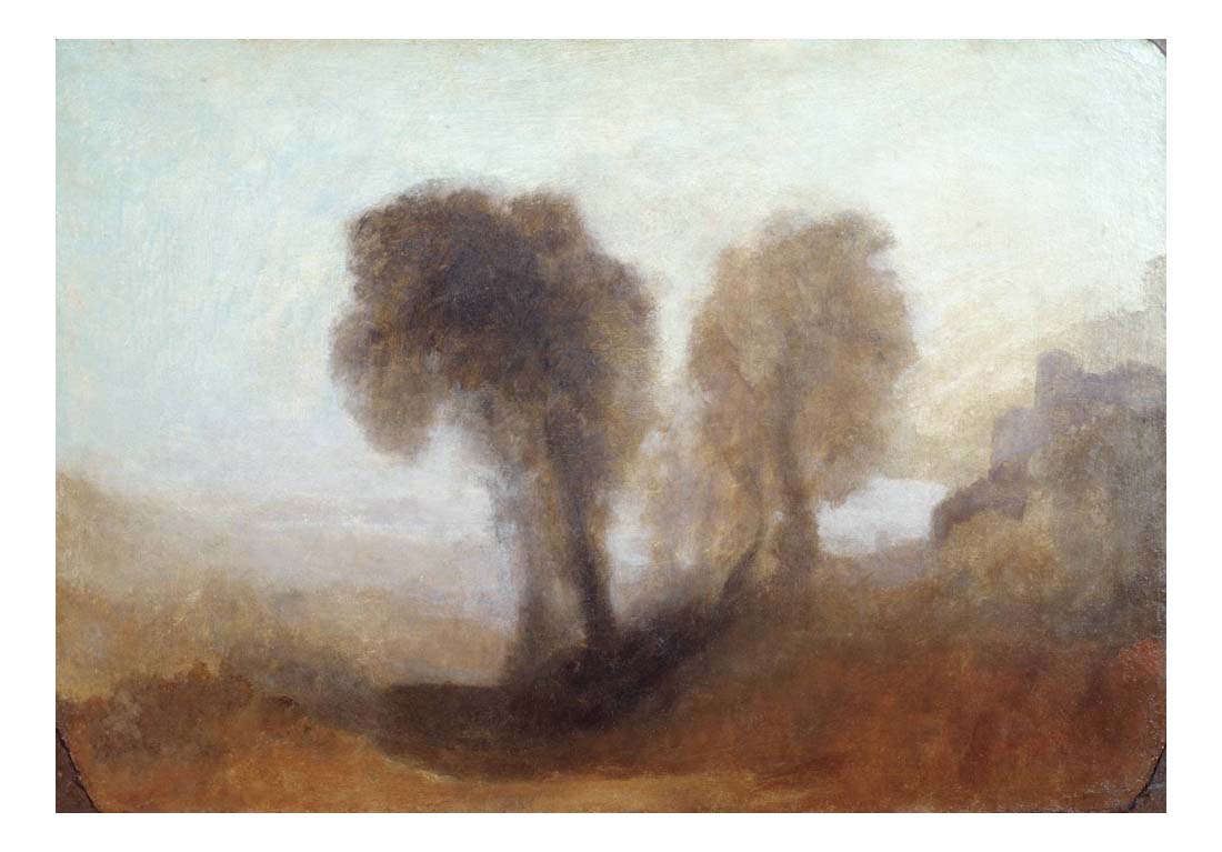 Landscape with Trees and a Castle, 1828 by John Mallord William Turner RA, 12x8"(A4) Poster