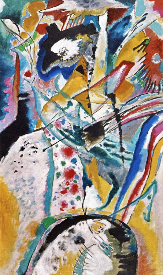Large Study for a Mural for Edwin R. Campbell (Summer) - Wassily Kandinsky -1914 by Wassily Kandinsky, 12x8"(A4) Poster Print
