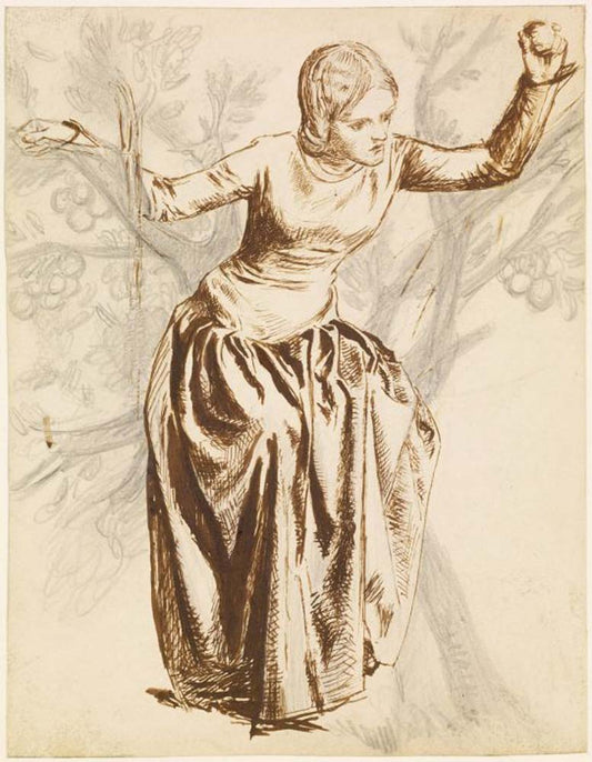 Launcelot Holy Grail -  Guenevere(Val Prinsep), 1857 by Dante Gabriel Rossetti, English Pre-Raphaelite Painter