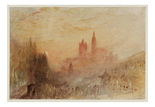 Lausanne, Sunset, 1841-42 by John Mallord William Turner RA, 12x8"(A4) Poster