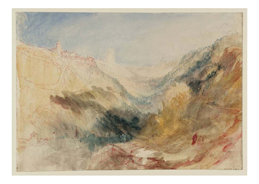Lausanne, from the West, 1841 01 by John Mallord William Turner RA, 12x8"(A4) Poster