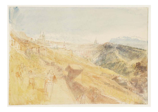 Lausanne, from the West, 1841 03 by John Mallord William Turner RA, 12x8"(A4) Poster