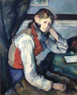 The Boy in the Red Waistcoat by Paul Cezanne, vintage art, modern poster print