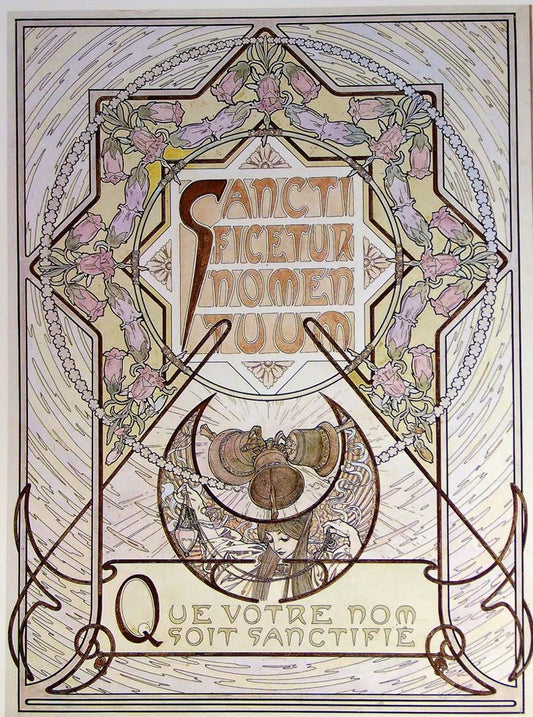 Lepater13 vintage artwork by Alphonse Mucha, 16x12" (A3 size) poster print