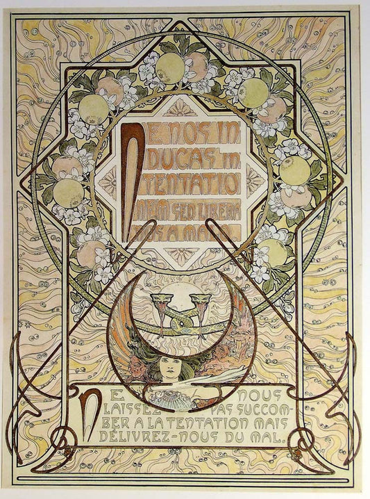 Lepater3 vintage artwork by Alphonse Mucha, 16x12" (A3 size) poster print