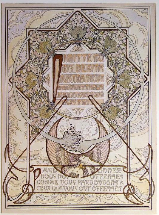 Lepater5 vintage artwork by Alphonse Mucha, 16x12" (A3 size) poster print