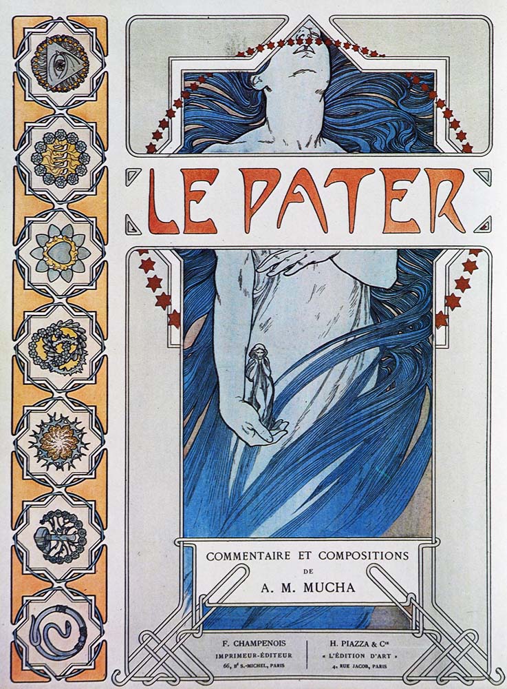 Lepatercover vintage artwork by Alphonse Mucha, 12x8" (A4 size) poster print