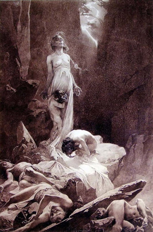 Lepatermucha006 vintage artwork by Alphonse Mucha, 16x12" (A3 size) poster print