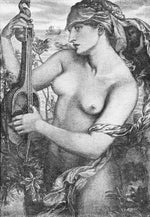 Ligeia Siren by Dante Gabriel Rossetti, English Pre-Raphaelite Painter,12x8"(A4) Poster Print
