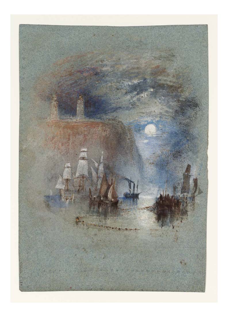 Light-Towers of la Heve (Vignette), 1832 by John Mallord William Turner RA, 12x8"(A4) Poster