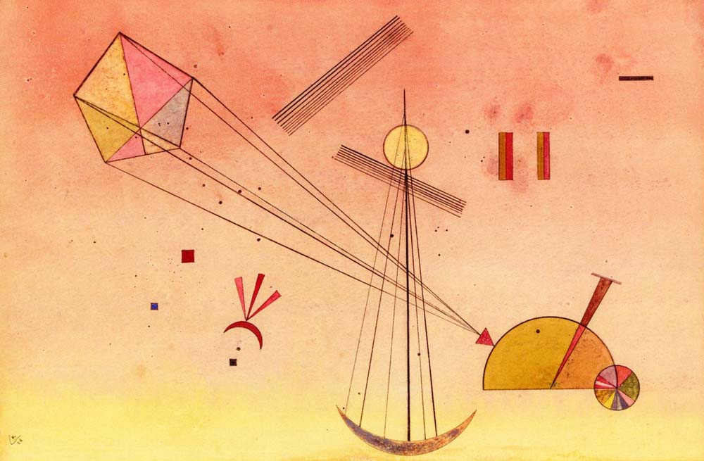Light Attachment  - Wassily Kandinsky -1928 by Wassily Kandinsky, 16x12"(A3) Poster Print