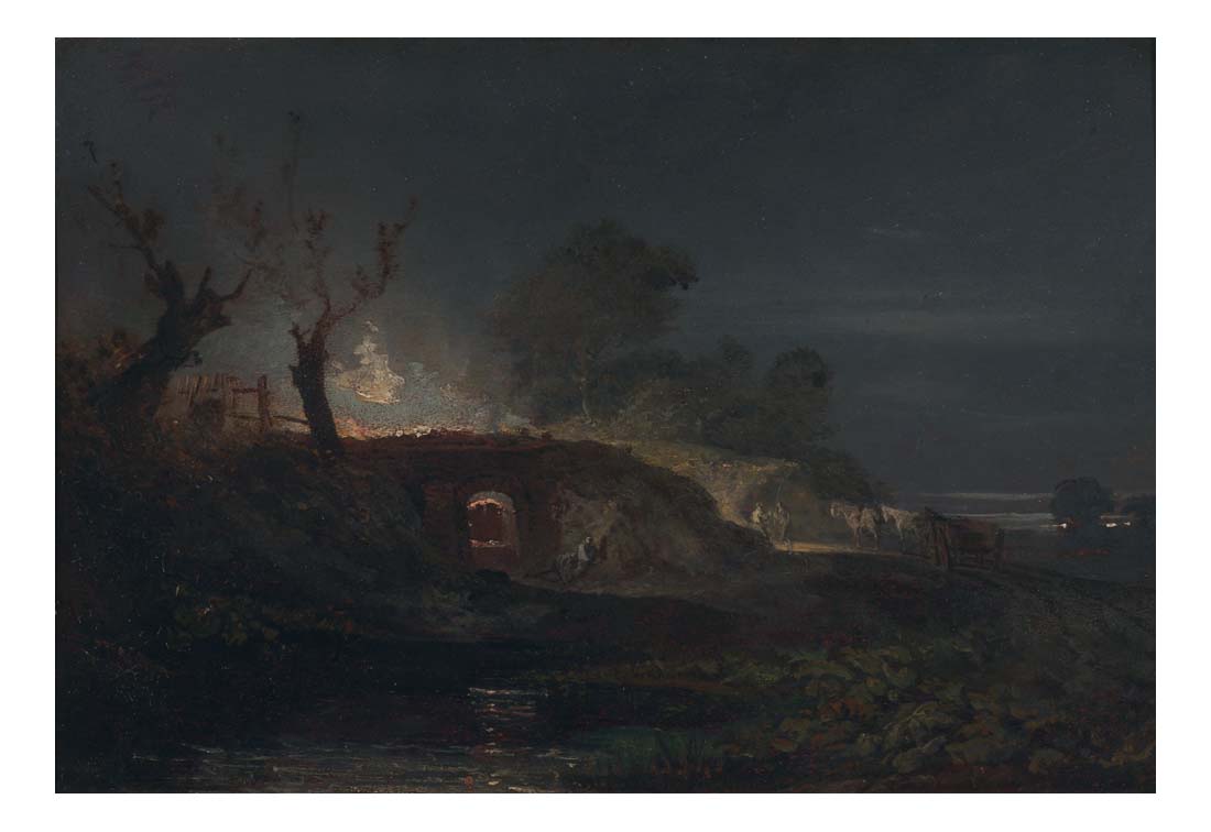 Limekiln at Coalbrookdale, 1797 by John Mallord William Turner RA, 12x8"(A4) Poster