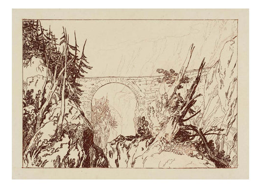 Little Devil's Bridge, 1809 by John Mallord William Turner RA, 12x8"(A4) Poster