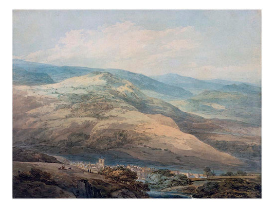 Llangollen, Denbighshire, Wales, 1818 by John Mallord William Turner RA, 12x8"(A4) Poster
