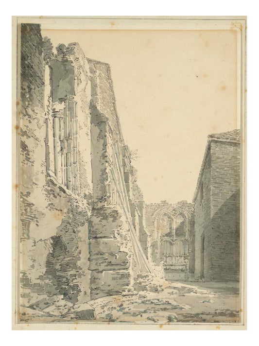 London, The Interior of the Ruins of the Savoy Chapel, 1796 by John Mallord William Turner RA, 12x8"(A4) Poster