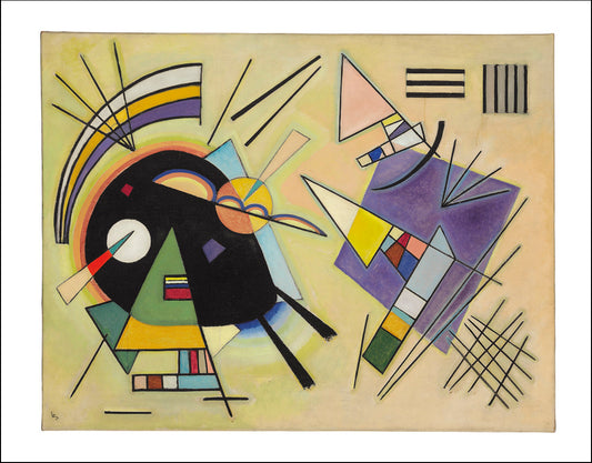 Lot39_Kandinsky_Schwarz-und-violett by Wassily Kandinsky, 12x8"(A4) Poster Print