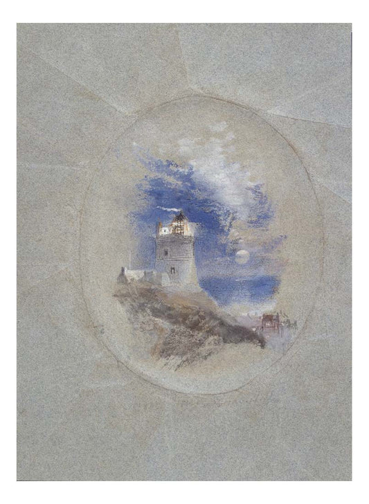 Lowestoffe Lighthouse, 1827 by John Mallord William Turner RA, 12x8"(A4) Poster