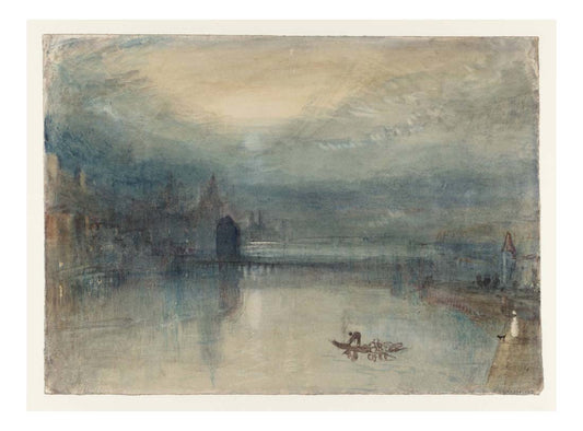 Lucerne by Moonlight, 1842-43 by John Mallord William Turner RA, 12x8"(A4) Poster