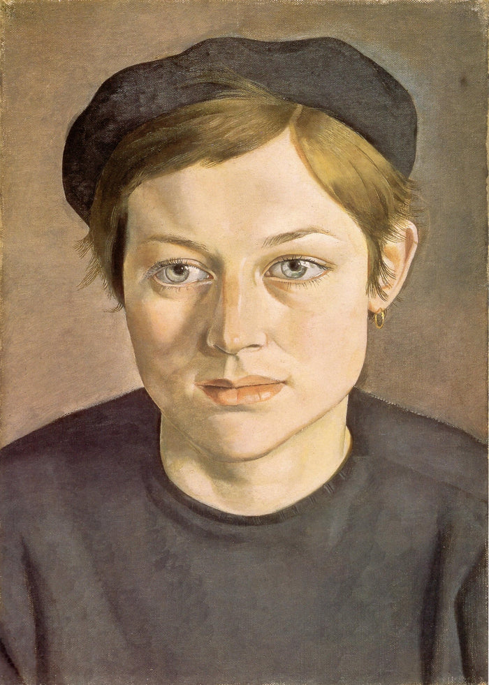 Girl with Beret by Lucian Freud 16x12