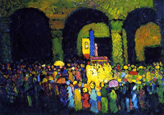 Ludwigkirche in Murnau - Wassily Kandinsky -1908 by Wassily Kandinsky, 16x12"(A3) Poster Print