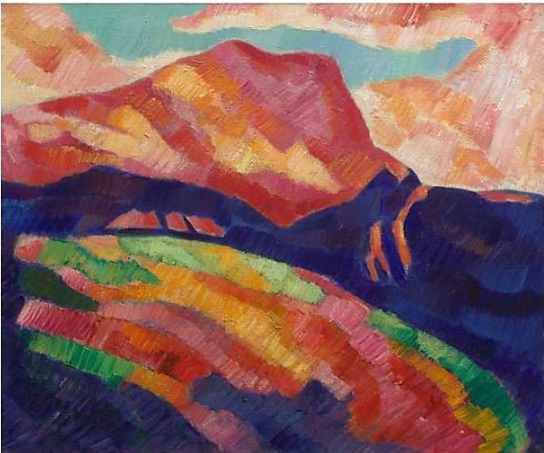 Marsden Hartley:Mont Sainte-Victoire ca.1927-16x12"(A3) Poster
