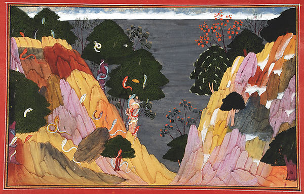South Wind Cools in the Himalayas: Folio from a Gita Govinda S,16x12"(A3)Poster