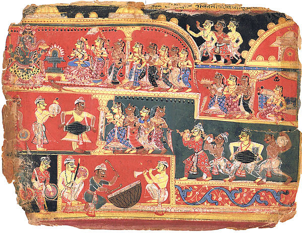 Rukmini at the Parvati Temple: Folio from a Bhagavata Purana M,16x12"(A3)Poster