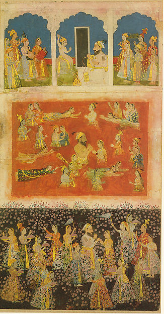 Maharana Amar Singh II Enjoying the Company of His Ladies c170,16x12"(A3)Poster