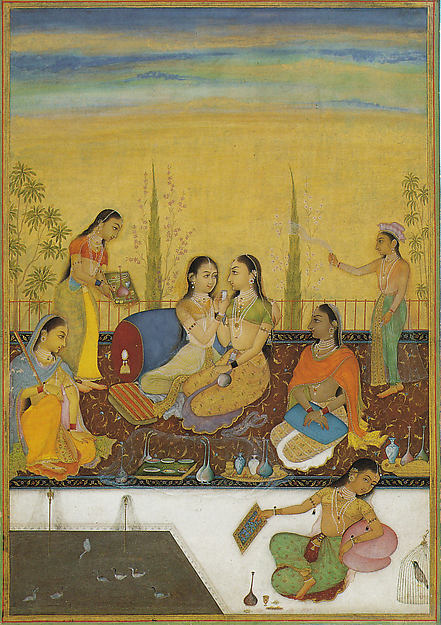 Ladies of the Zenana on a Roof Terrace dated by association 16,16x12"(A3)Poster