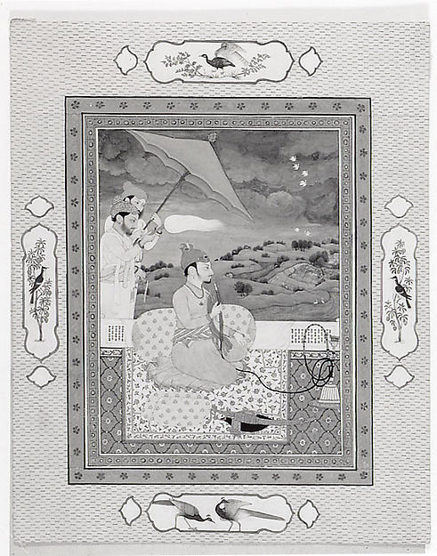 Bir Singh Nurpur Watching a Thunderstorm 1775–1810-First gener,16x12"(A3)Poster