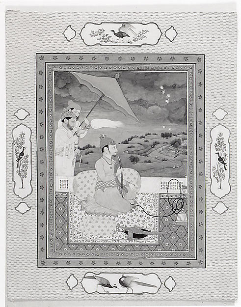 Bir Singh Nurpur Watching a Thunderstorm 1775–1810-First gener,16x12