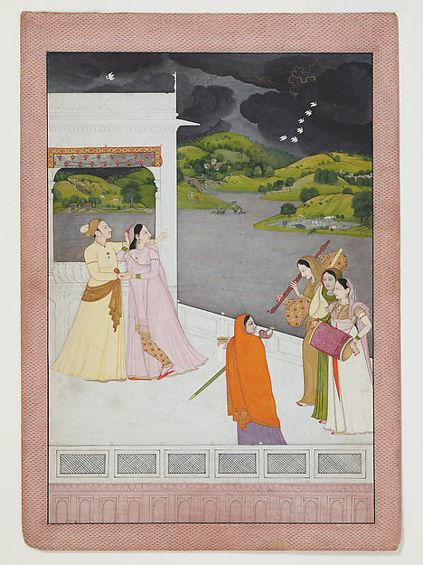 Lovers on a Terrace Watching an Approaching Thunderstorm c1780,16x12"(A3)Poster