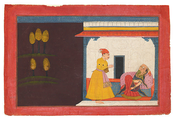 The Lover Prepares to Depart: Folio from the Rasamanjari III S,16x12"(A3)Poster