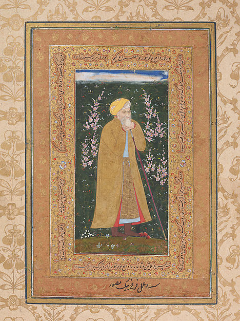 Self-Portrait of Farrukh Beg: Page from a Muraqqa of Shah Jaha,16x12"(A3)Poster