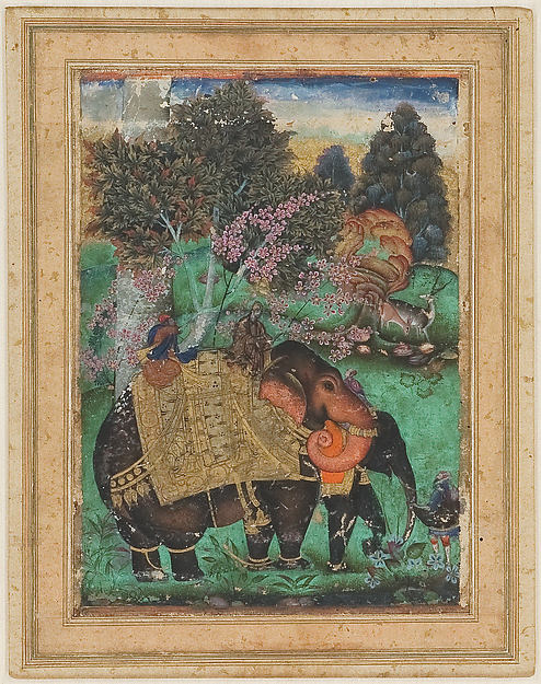 Sultan Ibrahim Adil Shah II Riding His Prized Elephant  Atash,16x12"(A3)Poster